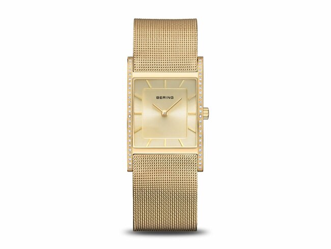 Bering Steel | Femme | Quartz | Classic | Milanais Doré | Ultra Slim | 10426-333-S