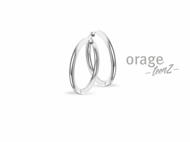 Orage Kids | Boucles D'oreilles | Créoles | Acier Argenté | ø8mm | T730