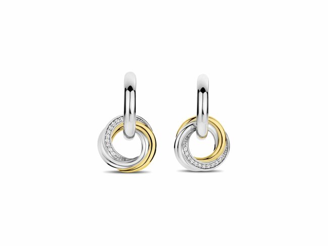 Ti Sento | Boucles d'Oreilles | Argent Bicolore | Oxyde de Zirconium | 7976ZY