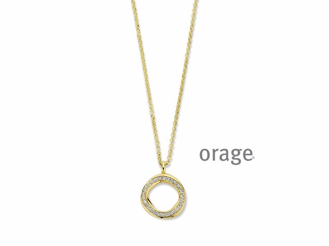 Orage | Collier | Plaqué Or | Oxyde de Zirconium | BA010