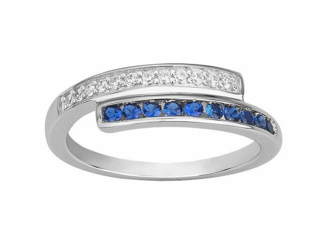 Loumya Silver | Bague | Argent | Oxyde de Zirconium | Spinelle Synthétique | Bleu |70100719