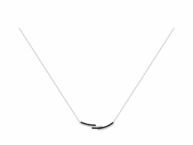 Loumya Silver | Collier | Argent | Oxyde de Zirconium | Noir | 70700374