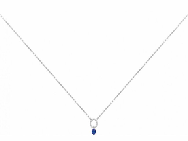 Loumya Silver | Collier | Argent | Oxyde de Zirconium | Spinelle Synthétique Bleu |70700695