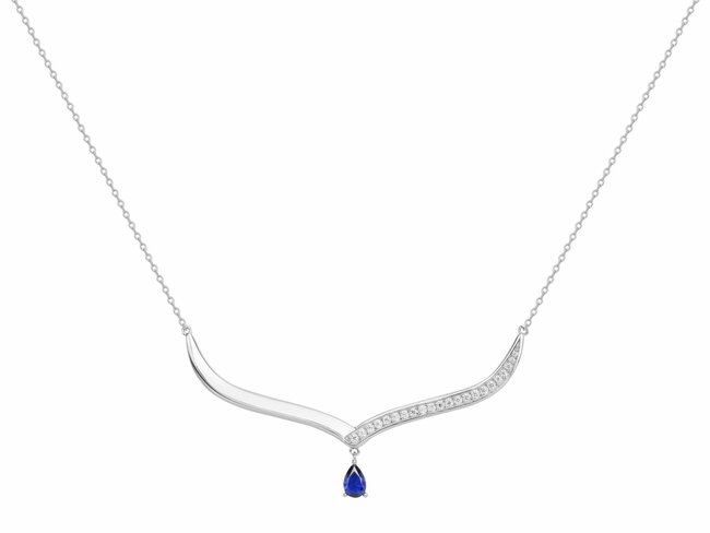 Loumya Silver | Collier | Argent | Oxyde de Zirconium | Spinelle Synthétique Bleu |70700733