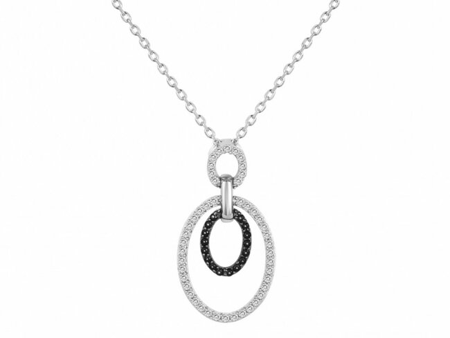 Loumya Silver | Collier | Argent | Oxyde de Zirconium |  Noir | 70700279