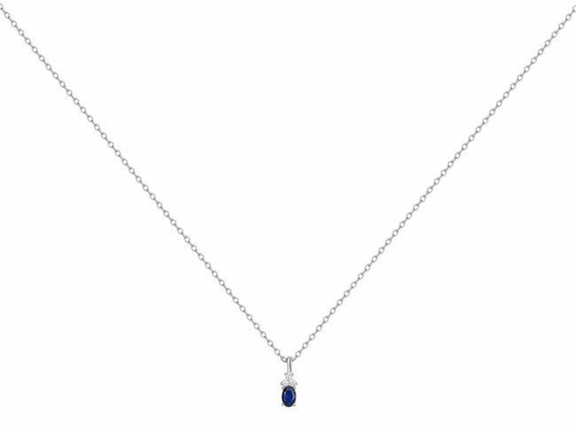 Loumya Silver | Collier | Argent | Oxyde de Zirconium | Spinelle Synthétique Bleu 70700807