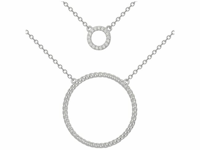 Loumya Silver | Collier | Double | Argent | Oxyde de Zirconium | 70701000