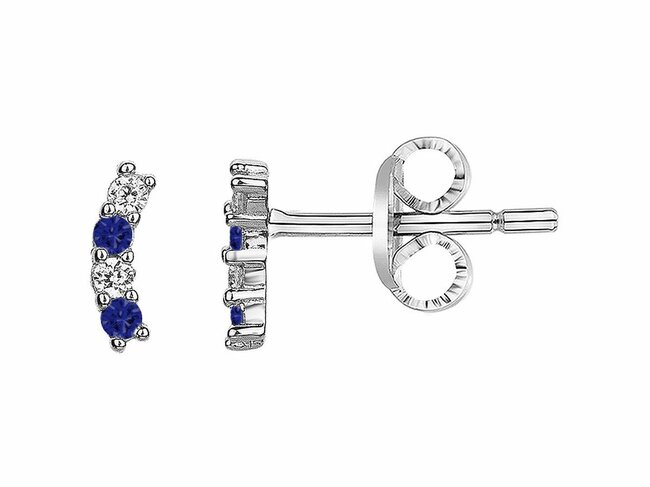 Loumya Silver | Boucles d'Oreilles | Argent | Oxyde de Zirconium | Bleu | 70400621