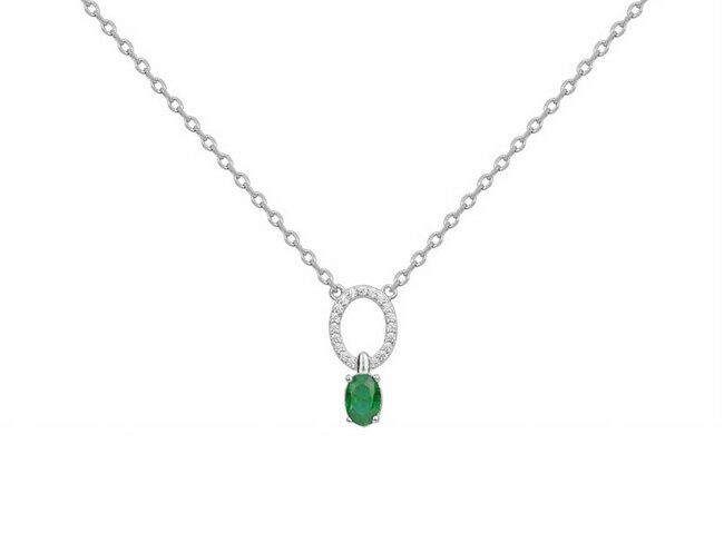 Loumya Silver | Collier | Argent | Oxyde de Zirconium | Vert | 70700781