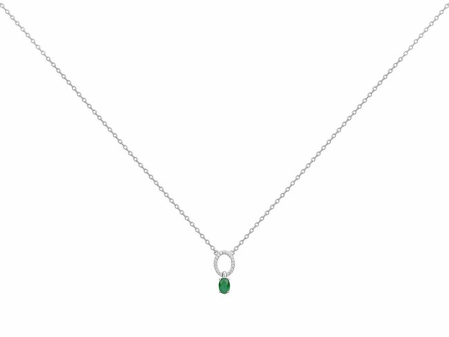 Loumya Silver | Collier | Argent | Oxyde de Zirconium | Vert | 70700781