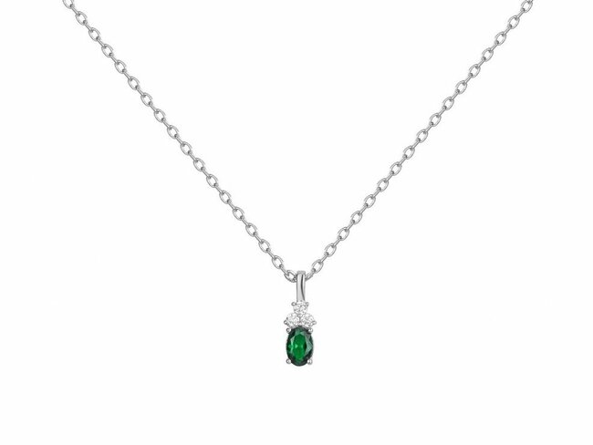 Loumya Silver | Collier | Argent | Oxyde de Zirconium | Spinelle Synthétique Vert |70700808