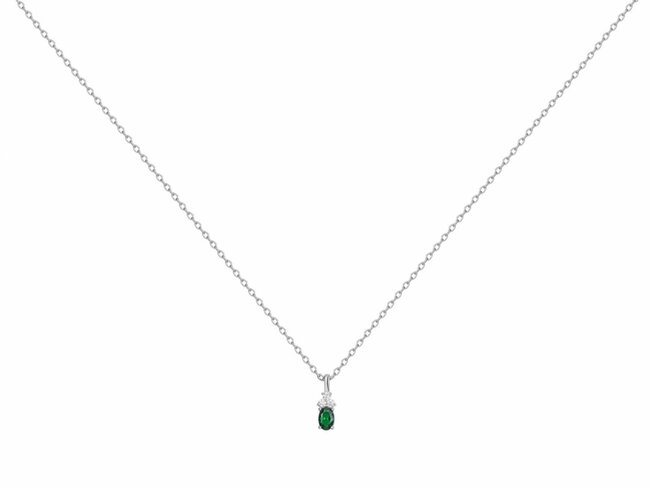 Loumya Silver | Collier | Argent | Oxyde de Zirconium | Spinelle Synthétique Vert |70700808