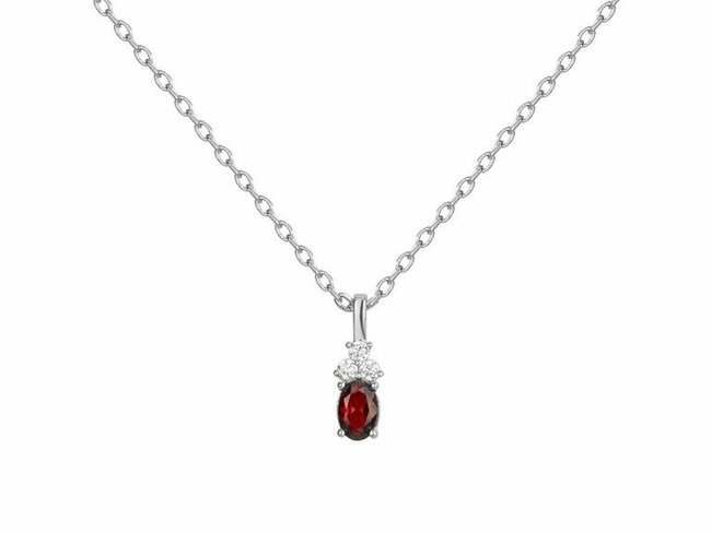 Loumya Silver | Collier | Argent | Oxyde de Zirconium | Spinelle Synthétique Rouge|70700809