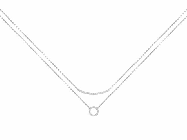 Loumya Silver | Collier | Double | Argent | Oxyde de Zirconium | 70700836