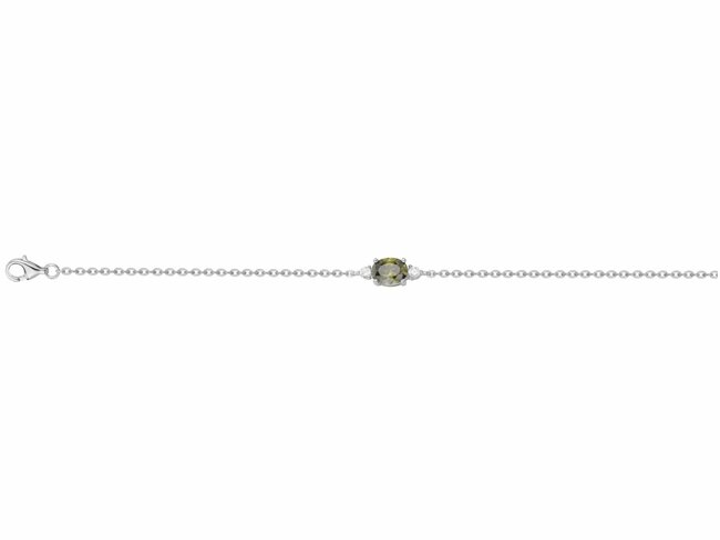 Loumya Silver | Bracelet | Argent | Oxyde de Zirconium | Vert Olive | 70300470