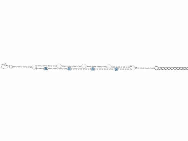 Loumya Silver | bracelet | Argent | Oxyde de Zirconium | Bleu Ciel | 70300380