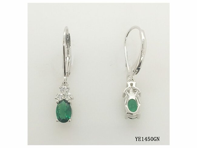 Loumya Silver | Boucles d'Oreilles | Oxyde de Zirconium | Vert | 70400528