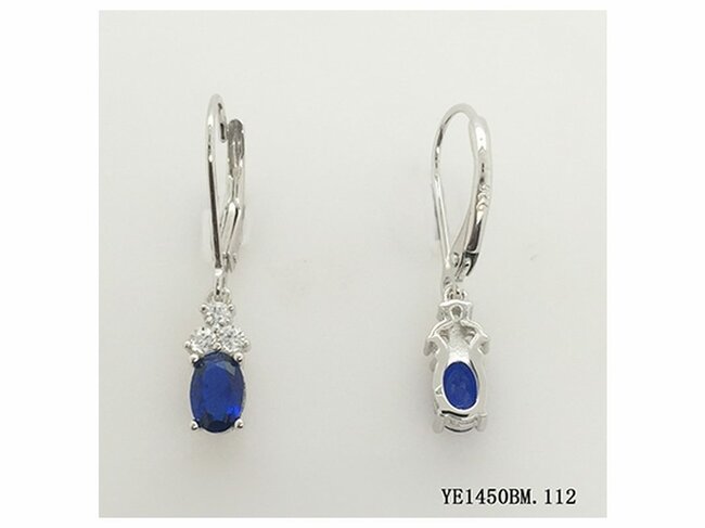 Loumya Silver | Boucles d'Oreilles | Argent | Oxyde de Zirconium | Bleu | 70400529