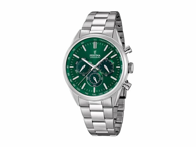 Festina | Homme | Quartz | Chrono | Acier Inoxydable | ø43.5mm | Vert | F16820/R