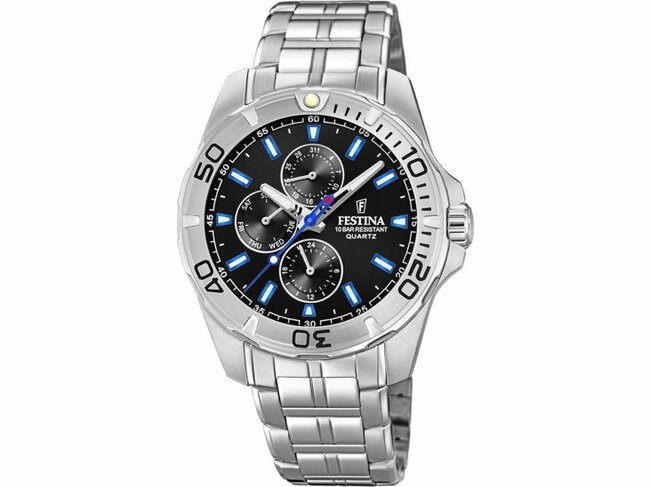 Festina | Homme | Quartz | Multifonction | Acier Inoxydable | ø43mm | Noir | F20445/6