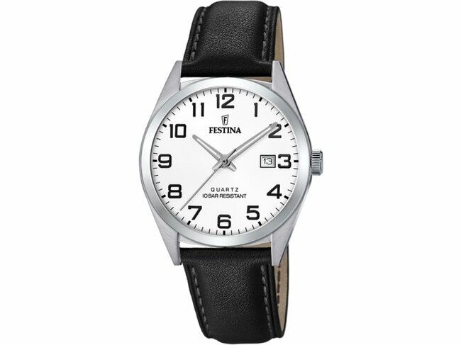 Festina | Homme | Quartz | Cuir Noir | ø40mm | Blanc | F20446/1