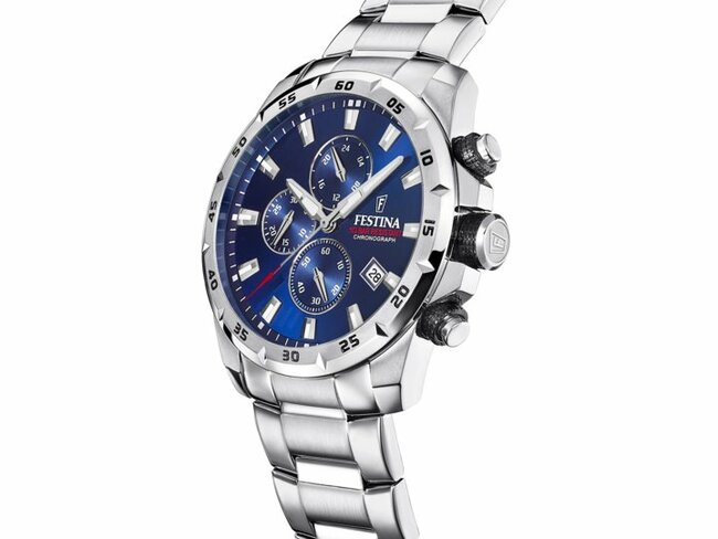 Festina | Homme | Quartz | Chrono | Acier Inoxydable | ø45mm | Bleu | F20463/2