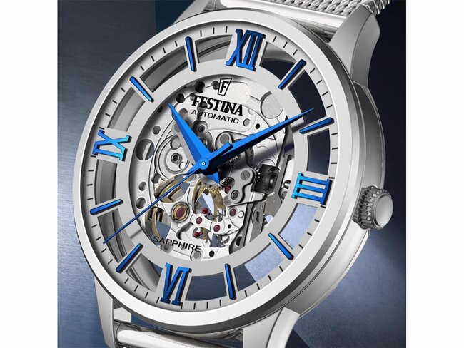 Festina | Homme | Automatique | Squelette | Milanais | ø41.5mm | F20534/1