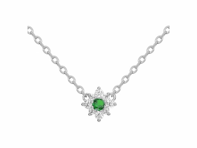 Loumya Silver | Collier | Argent | Oxyde de Zirconium | Vert | 70700892