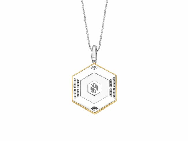 Ti Sento | Collier | Argent | Bicolore | Oxyde de Zirconium | Résine Noire | 6838BL