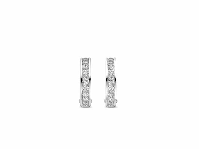 Ti Sento | Boucles d'Oreilles | Créoles | Argent | Oxyde de Zirconium | ø15mm | 7973ZI