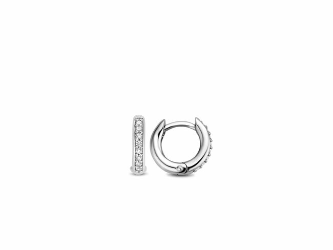 Ti Sento | Boucles d'Oreilles | Créoles | Oxyde de Zirconium | ø14mm | 7706ZI