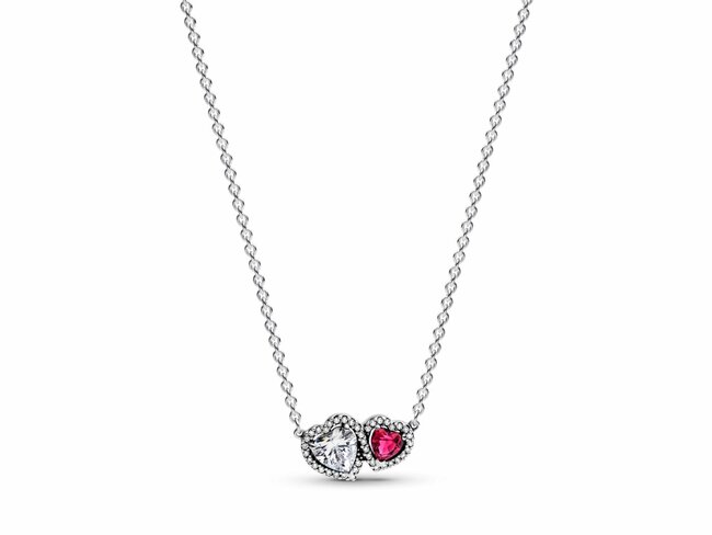 Pandora | Collier | Coeur halo | Argent | Zirconiums | 393632C01