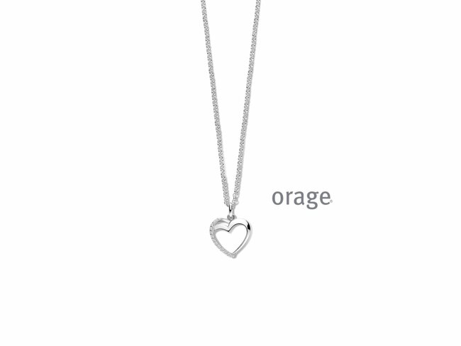 Orage | Collier | Argent | Oxyde de Zirconium | Coeur | BA202