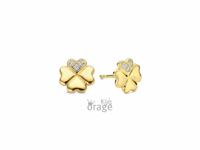 Orage Kids | Boucles D'Oreilles | Plaqué Or | Trèfles | O/1248 Orage Kids | Boucles D'Oreilles | Plaqué Or | Trèfles | O/1248