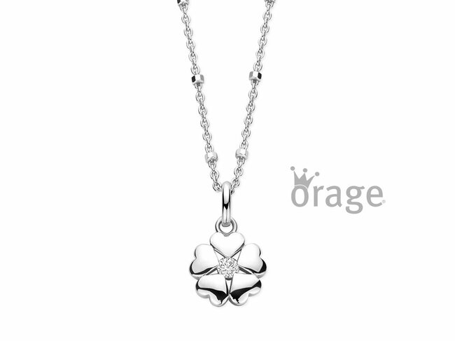 Orage Kids | Collier | Argent | Oxyde de Zirconium | Trèfles | K4857 Orage Kids | Collier | Argent | Oxyde de Zirconium | Trèfles | K4857