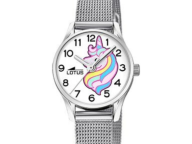 Lotus | Enfant | Quartz | Milanais Argenté | Licorne | ø23mm | 18571/H Lotus | Enfant | Quartz | Milanais Argenté | Licorne | ø23mm | 18571/H