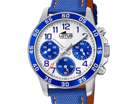 Lotus | Enfant | Quartz | Chrono | Cuir Bleu | ø36mm | 18581/7 Lotus | Enfant | Quartz | Chrono | Cuir Bleu | ø36mm | 18581/7