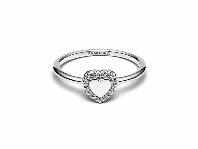 Pandora | Bague | Halo Coeur | Personnalisable | 193801C01 Pandora | Bague | Halo Coeur | Personnalisable | 193801C01