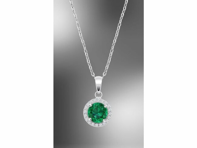 Lotus Silver | Collier | Argent | oxyde de Zirconium | Vert | LP3790-1/3 Lotus Silver | Collier | Argent | oxyde de Zirconium | Vert | LP3790-1/3