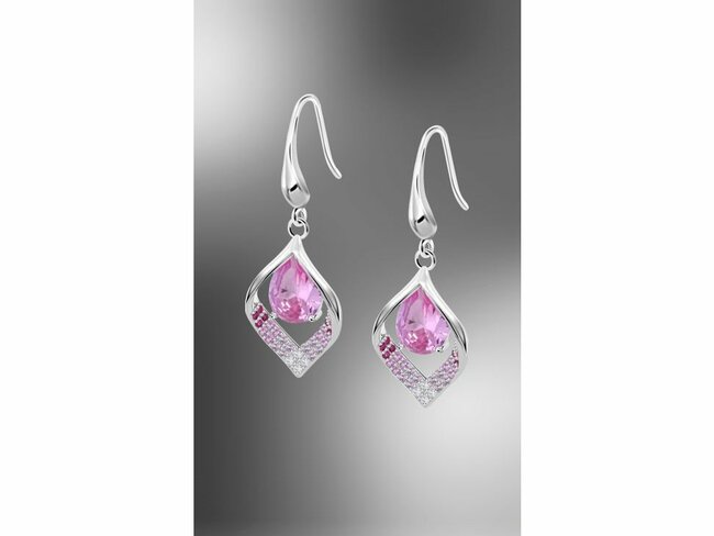 Lotus Silver | Boucles d'Oreilles | Argent | Oxyde de Zirconium | Rose | LP3711-4/2 Lotus Silver | Boucles d'Oreilles | Argent | Oxyde de Zirconium | Rose | LP3711-4/2