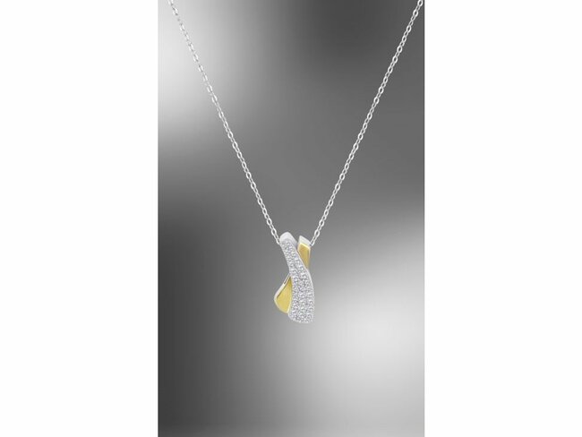 Lotus Silver | Collier | Argent | Bicolore | Oxyde de Zirconium | LP3845-1/2 Lotus Silver | Collier | Argent | Bicolore | Oxyde de Zirconium | LP3845-1/2