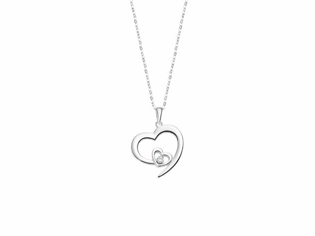 Lotus Silver | Collier | Argent | Oxyde de Zirconium | Coeur | LP3486-1/1 Lotus Silver | Collier | Argent | Oxyde de Zirconium | Coeur | LP3486-1/1