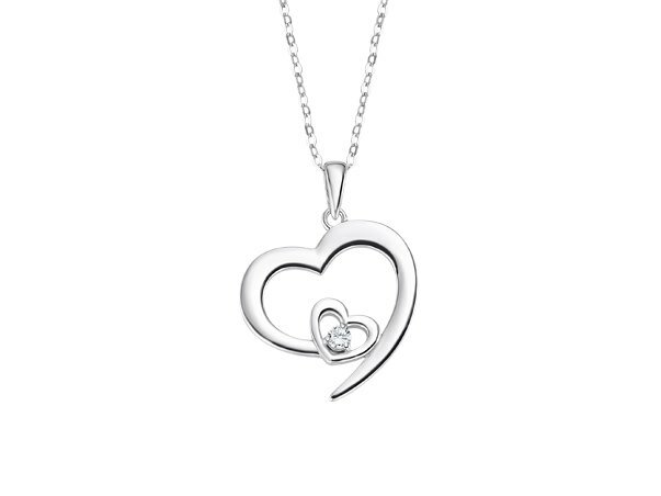 Lotus Silver | Collier | Argent | Oxyde de Zirconium | Coeur | LP3486-1/1 Lotus Silver | Collier | Argent | Oxyde de Zirconium | Coeur | LP3486-1/1