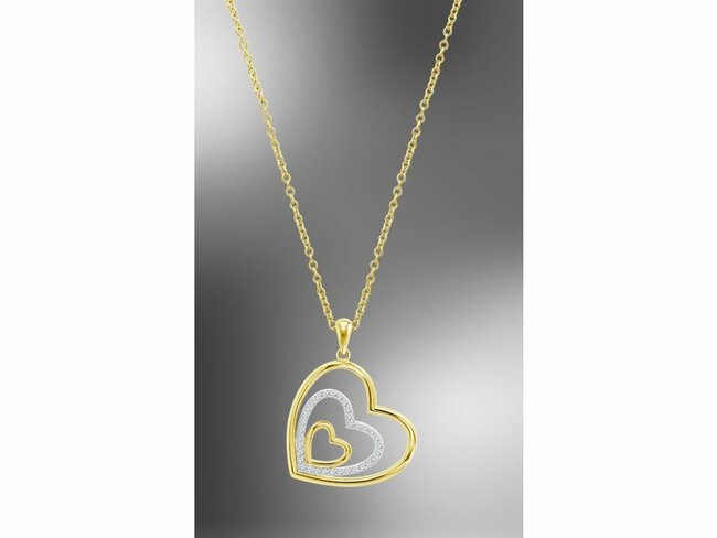 Lotus Silver | Collier | Plaqué Or | Oxyde de Zirconium | Coeur | LP3848-1/2 Lotus Silver | Collier | Plaqué Or | Oxyde de Zirconium | Coeur | LP3848-1/2
