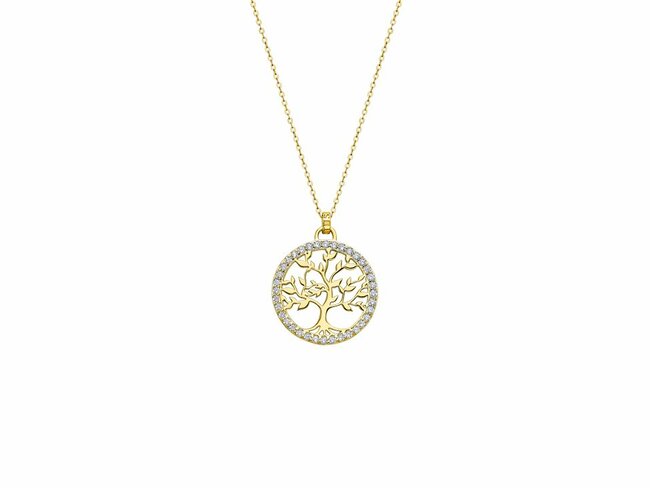 Lotus Silver | Collier | Plaqué Or | Oxyde de Zirconium | Arbre de Vie | LP1746-1/2 Lotus Silver | Collier | Plaqué Or | Oxyde de Zirconium | Arbre de Vie | LP1746-1/2