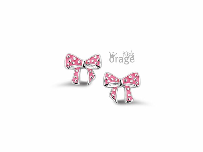 Orage Kids | Boucles d'Oreilles | Argent | Noeud | Rose | K2312 Orage Kids | Boucles d'Oreilles | Argent | Noeud | Rose | K2312