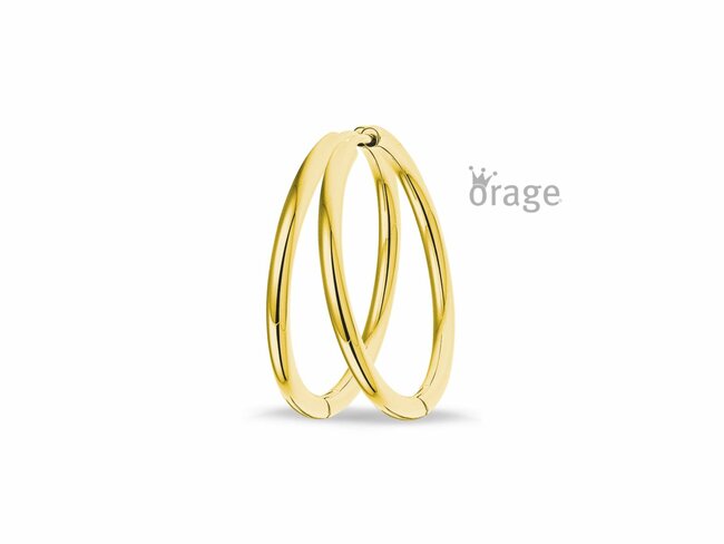 Orage | Boucles d'Oreilles | Acier Doré | ø25mm | k2831 Orage | Boucles d'Oreilles | Acier Doré | ø25mm | k2831
