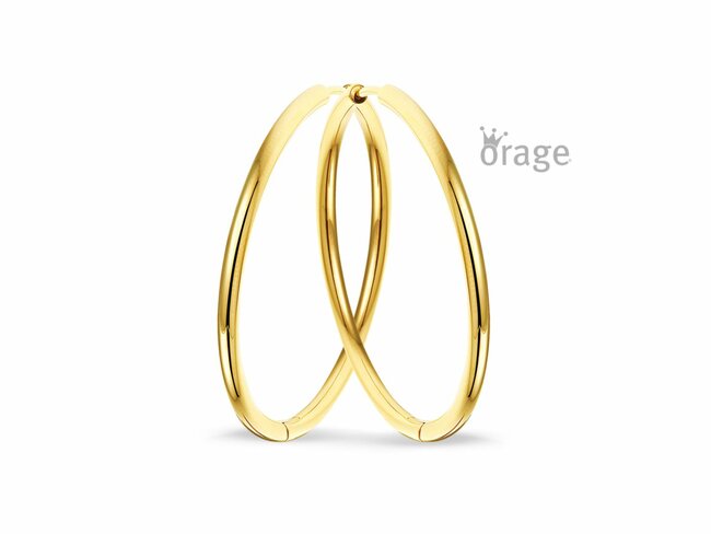 Orage | Créoles | Acier Doré | ø40mm | K2833 Orage | Créoles | Acier Doré | ø40mm | K2833