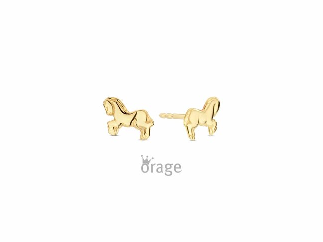 Orage Kids | Boucles d'Oreilles | Or Jaune | Chevaux | K2953 Orage Kids | Boucles d'Oreilles | Or Jaune | Chevaux | K2953