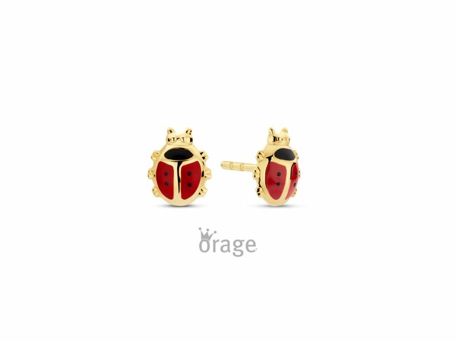 Orage Kids | Boucles d'Oreilles | Or Jaune | Coccinelles | K2947 Orage Kids | Boucles d'Oreilles | Or Jaune | Coccinelles | K2947